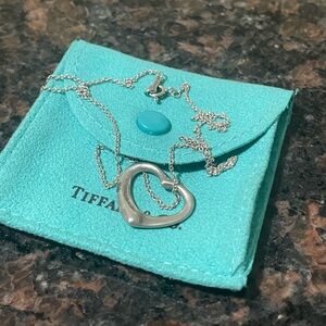 Tiffany & Co. Silver Open Heart Necklace